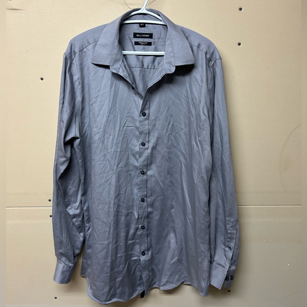 2/$75💥- SHIRT | Men’s Bellissimo dress shirt size large (neck 16.5, 36/37)